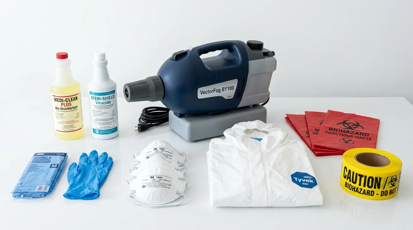 Professional biohazard remediation crew working in Hales Corners